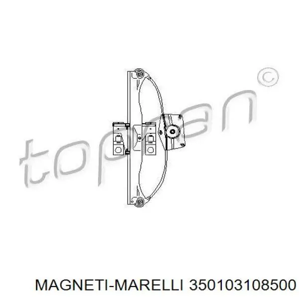 Стеклоподъемник левой задней двери Magneti Marelli 350103108500