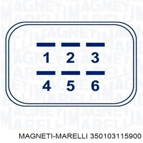 Купить 350103115900 Magneti Marelli Механизм стеклоподъемника багажника (двери 3/5-й задней)