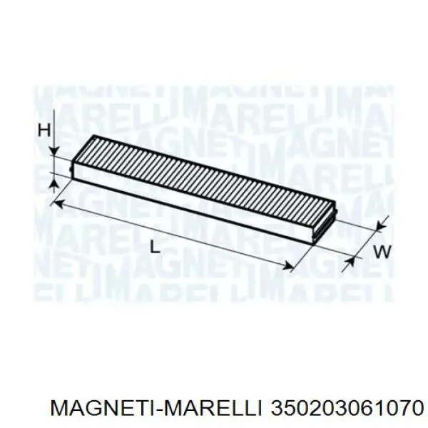 Фильтр салона 350203061070 Magneti Marelli