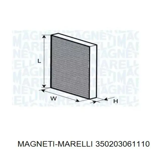 Фильтр салона 350203061110 Magneti Marelli