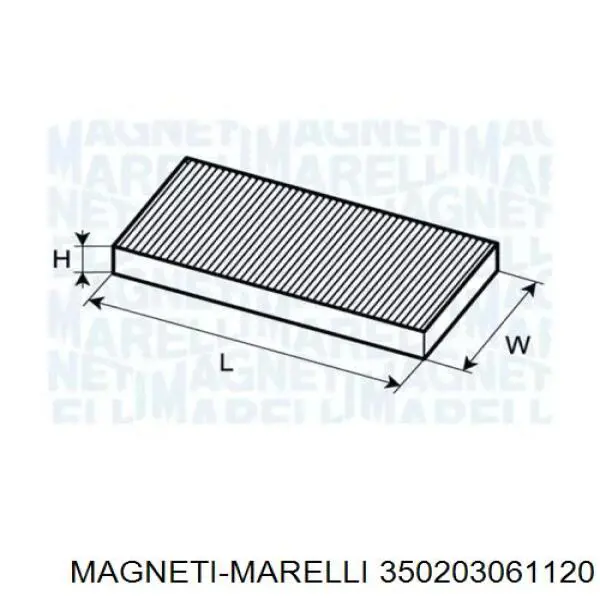 Фильтр салона 350203061120 Magneti Marelli