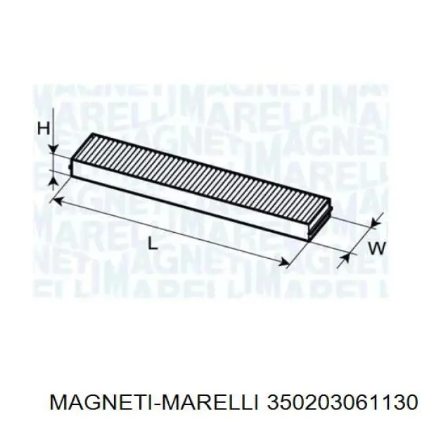 Фильтр салона 350203061130 Magneti Marelli