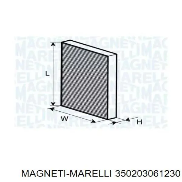 Фильтр салона 350203061230 Magneti Marelli