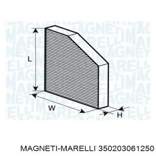 Фильтр салона 350203061250 Magneti Marelli