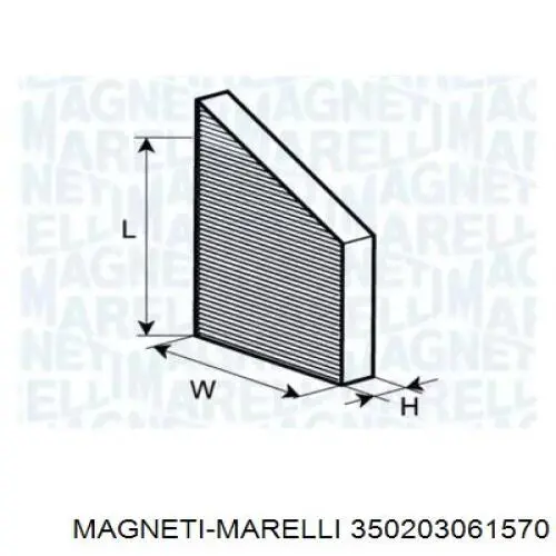 Фильтр салона 350203061570 Magneti Marelli