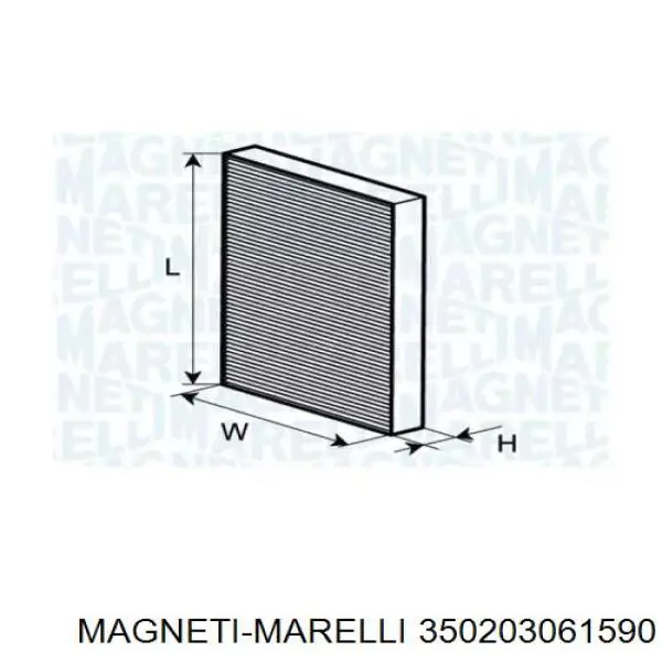 Фильтр салона 350203061590 Magneti Marelli