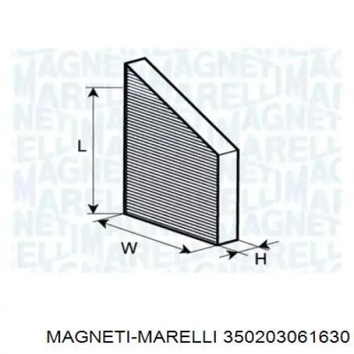 Фильтр салона 350203061630 Magneti Marelli