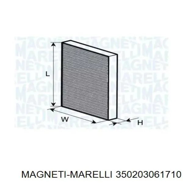 Фильтр салона 350203061710 Magneti Marelli