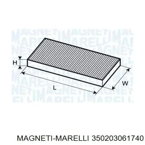 350203061740 Magneti Marelli фильтр салона