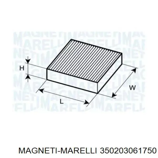 Фильтр салона 350203061750 Magneti Marelli