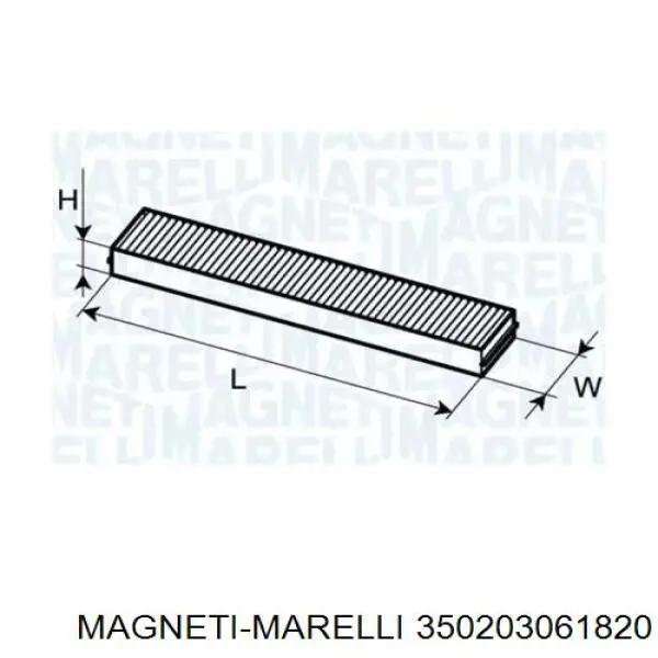 Фильтр салона 350203061820 Magneti Marelli