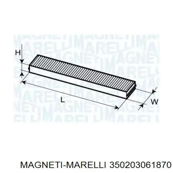 Фильтр салона 350203061870 Magneti Marelli