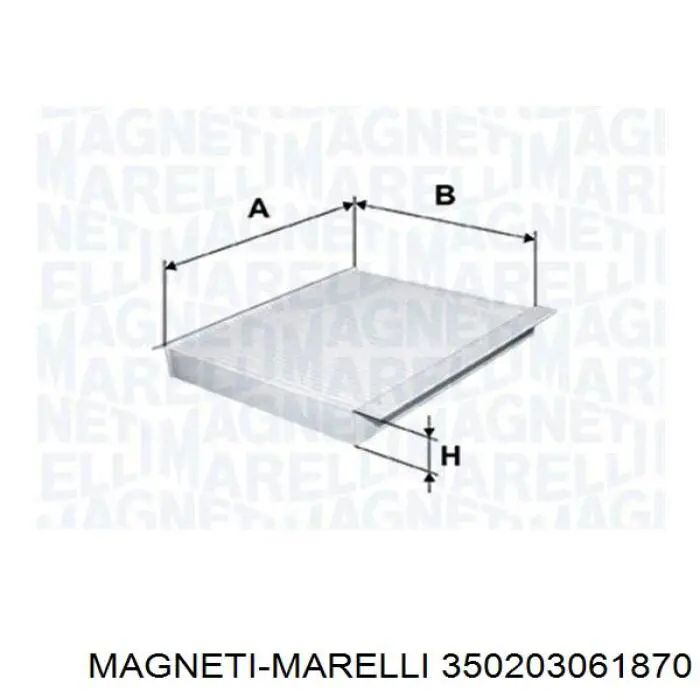 Filtro de habitáculo 350203061870 Magneti Marelli