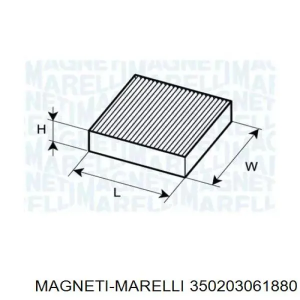 Фильтр салона 350203061880 Magneti Marelli