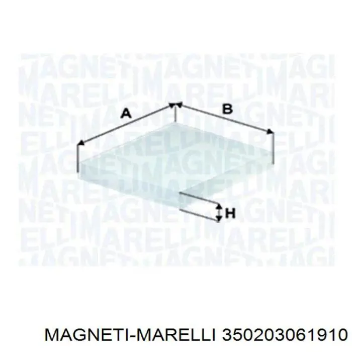 Фільтр салону 350203061910 Magneti Marelli