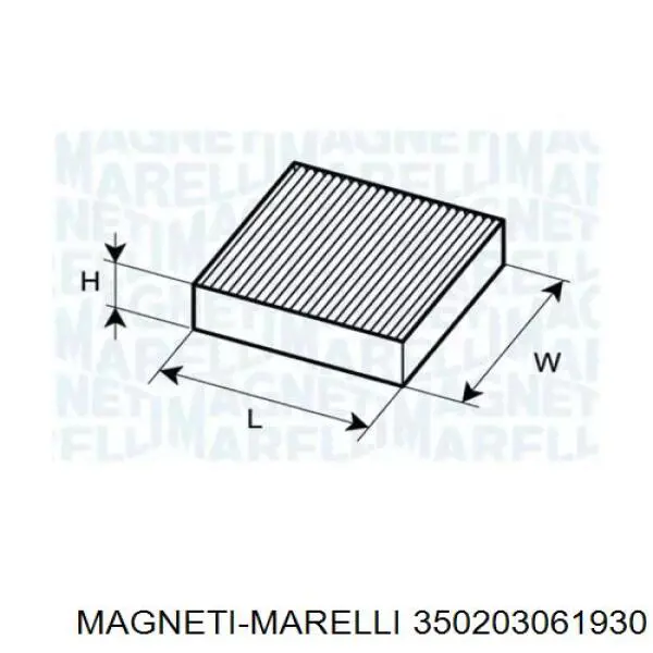 Фильтр салона 350203061930 Magneti Marelli