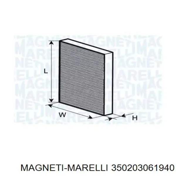350203061940 Magneti Marelli фильтр салона