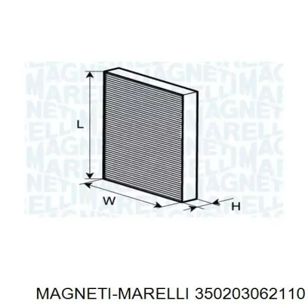 Фильтр салона 350203062110 Magneti Marelli