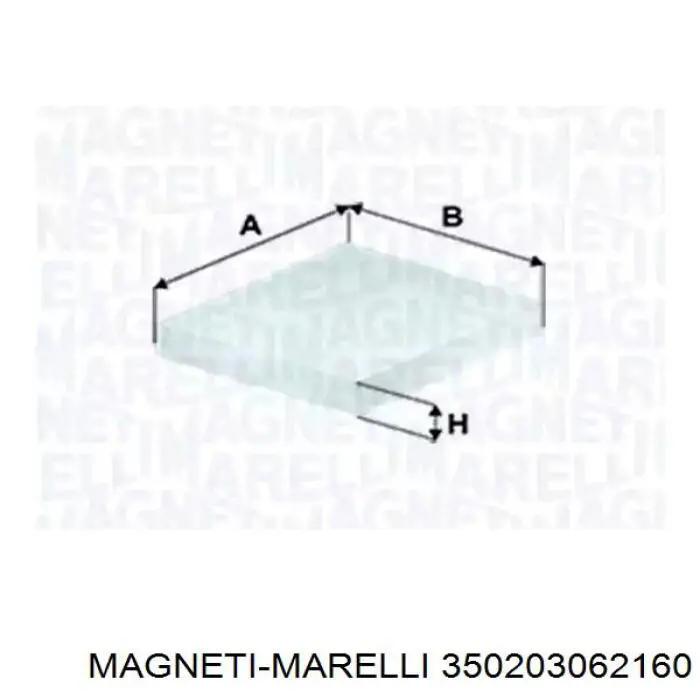 Фильтр салона 350203062160 Magneti Marelli