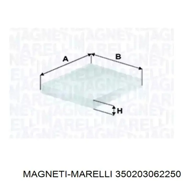 Фильтр салона 350203062250 Magneti Marelli