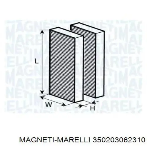 Фильтр салона 350203062310 Magneti Marelli