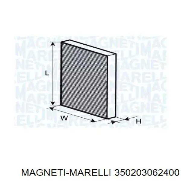 Купить 350203062400 Magneti Marelli Фильтр салона угольный