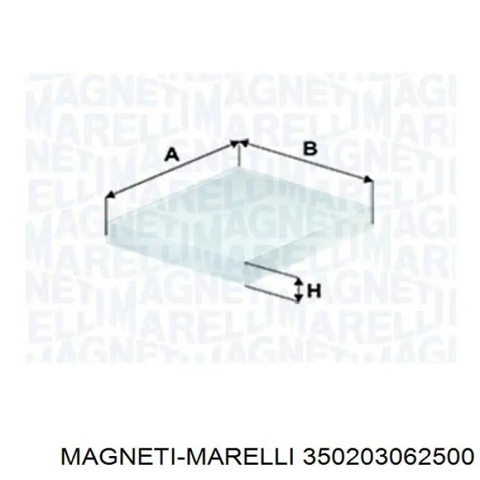 Купить 350203062500 Magneti Marelli Фильтр салона угольный