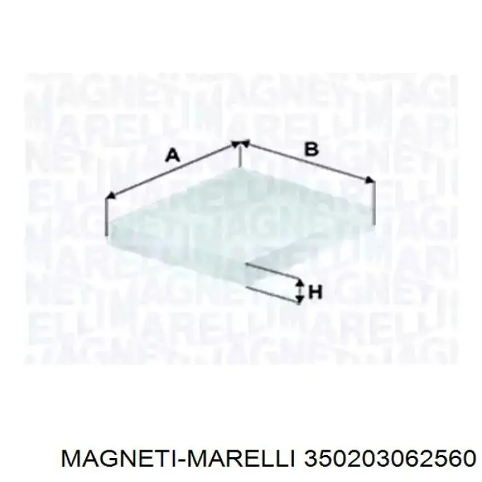 Фильтр салона 350203062560 Magneti Marelli