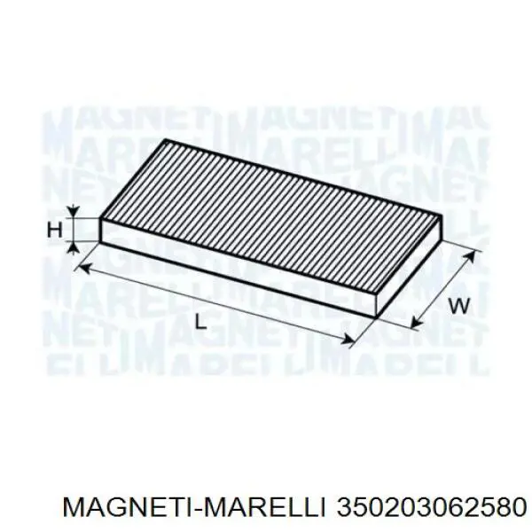 Фильтр салона 350203062580 Magneti Marelli