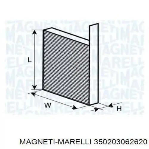 Фильтр салона 350203062620 Magneti Marelli