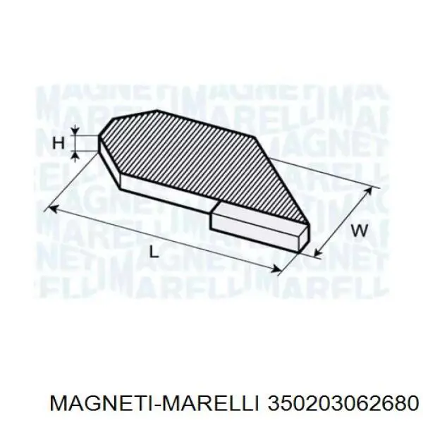 Фильтр салона 350203062680 Magneti Marelli