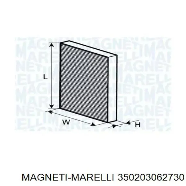 Фильтр салона 350203062730 Magneti Marelli