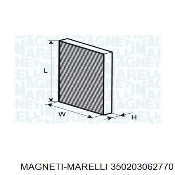 Фильтр салона 350203062770 Magneti Marelli