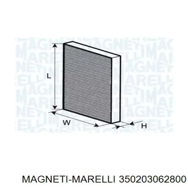 350203062800 Magneti Marelli фильтр салона