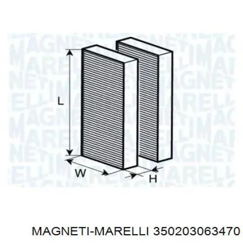 350203063470 Magneti Marelli фильтр салона