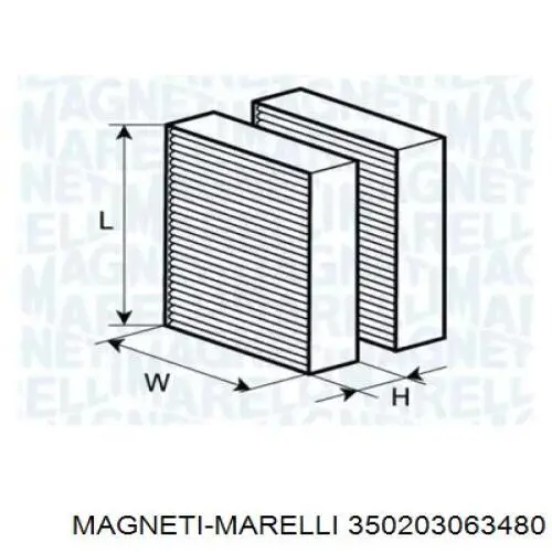 350203063480 Magneti Marelli фильтр салона