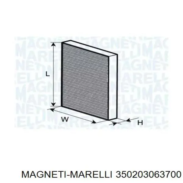 350203063700 Magneti Marelli фильтр салона