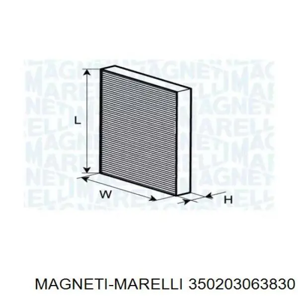 Фильтр салона 350203063830 Magneti Marelli