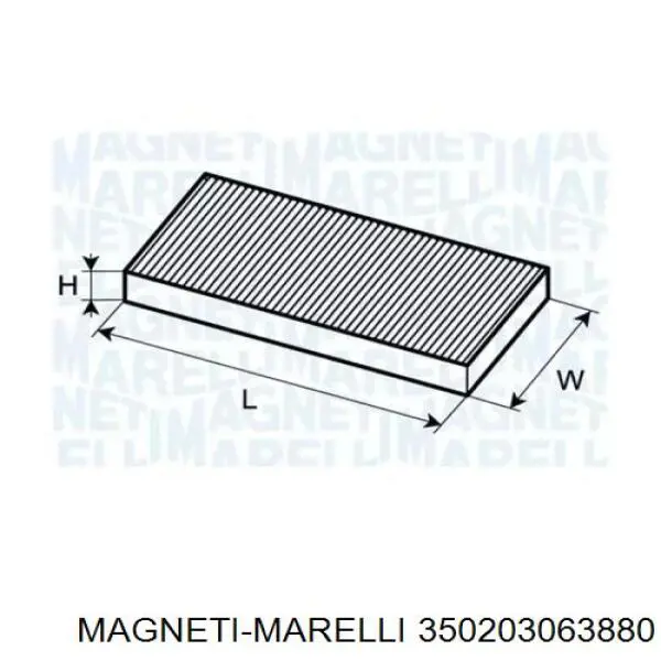 Фильтр салона 350203063880 Magneti Marelli