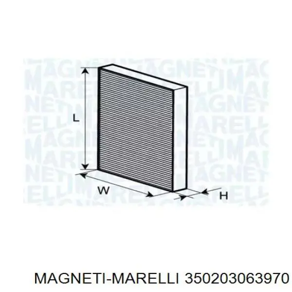 Фильтр салона 350203063970 Magneti Marelli