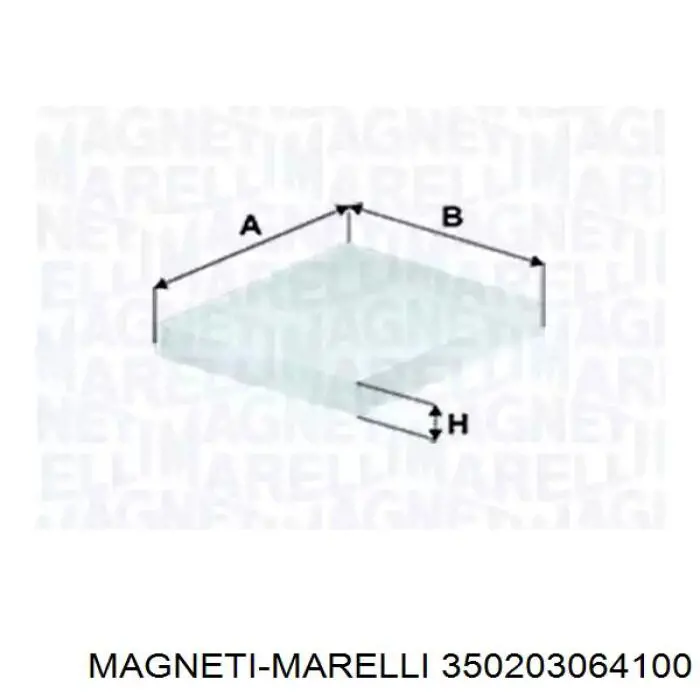 Фильтр салона 350203064100 Magneti Marelli