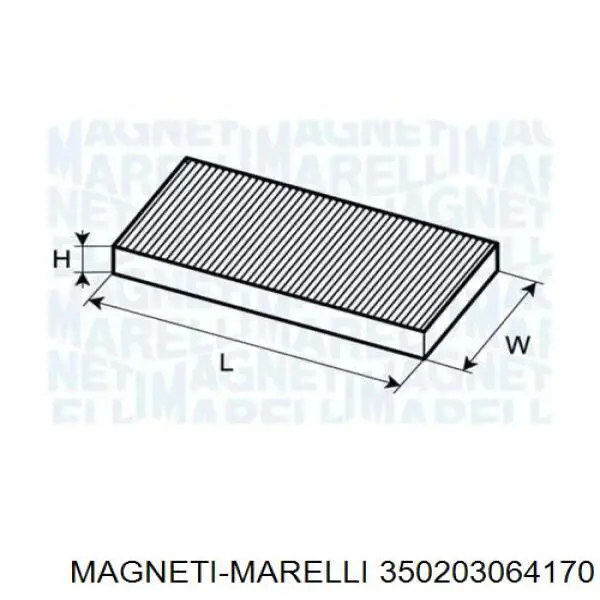 Фильтр салона 350203064170 Magneti Marelli