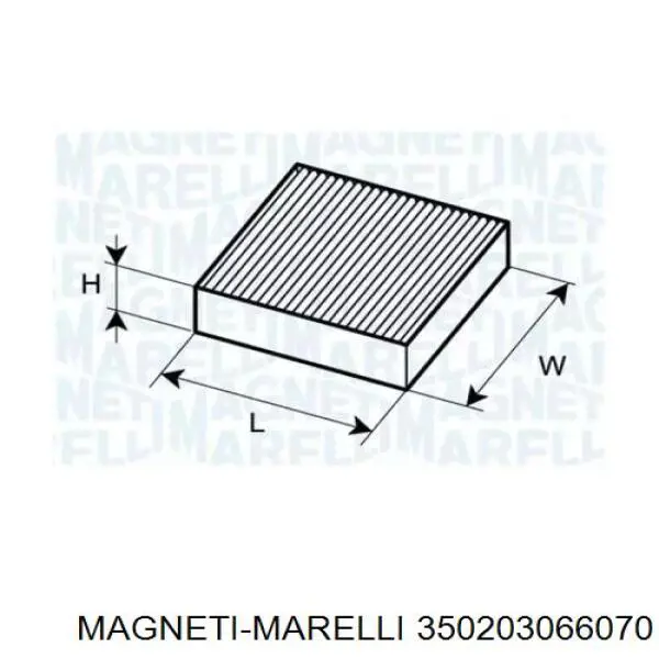 Фильтр салона 350203066070 Magneti Marelli