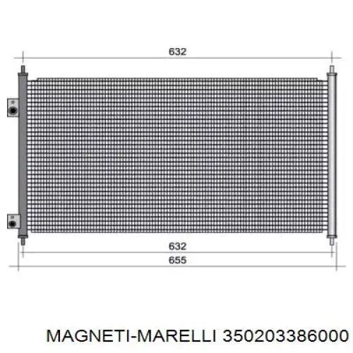 Радиатор кондиционера 350203386000 Magneti Marelli