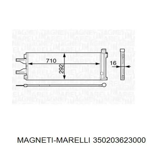 Радиатор кондиционера 350203623000 Magneti Marelli