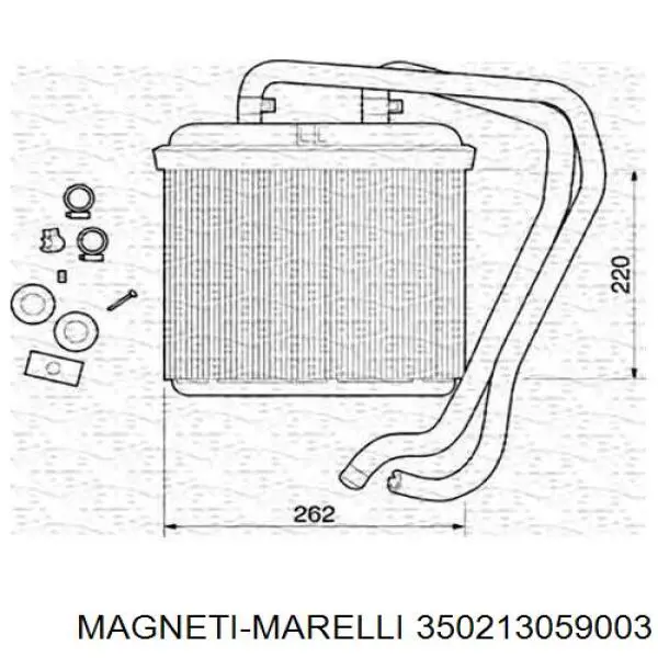 Купить 350213059003 Magneti Marelli Радиатор печки