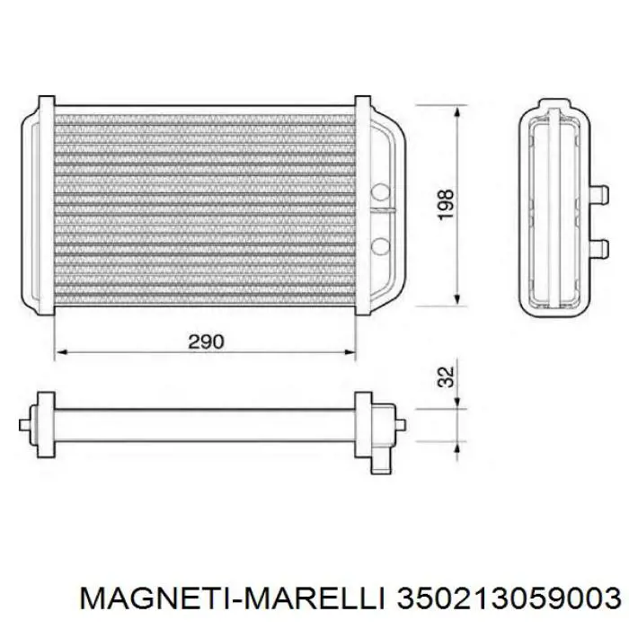 350213059003 Magneti Marelli Радиатор отопителя салона