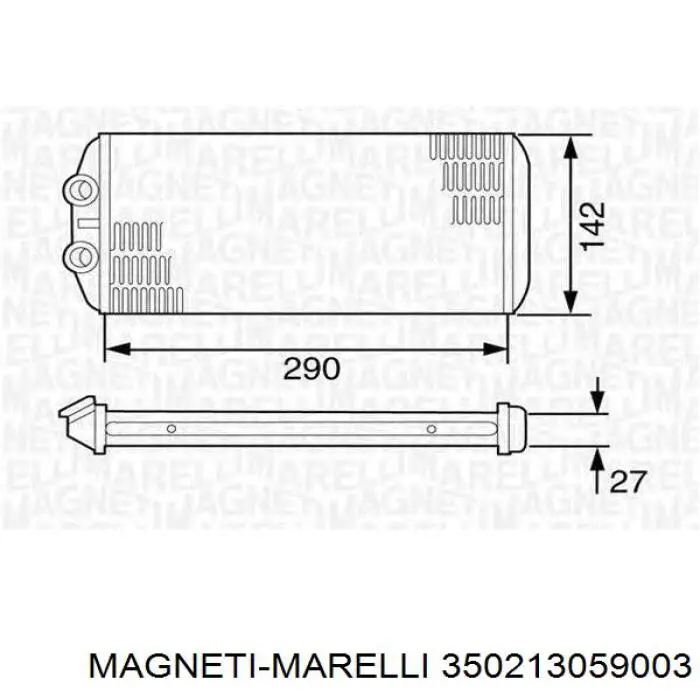 Радиатор печки 350213059003 Magneti Marelli