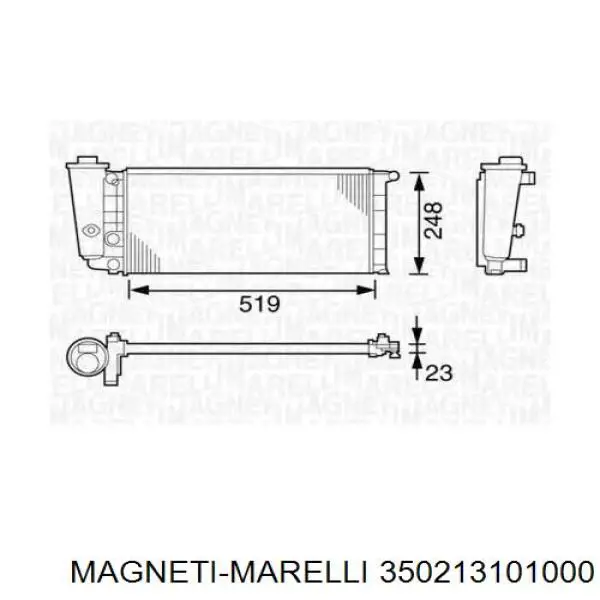 350213101000 Magneti Marelli радиатор