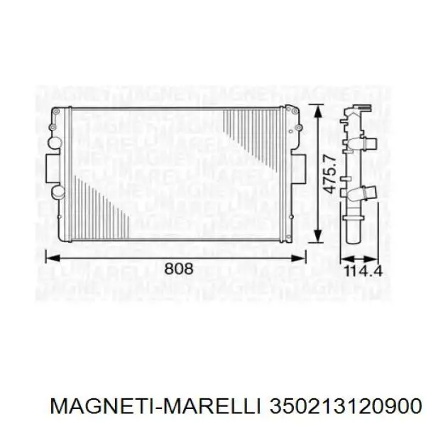 Радиатор 350213120900 Magneti Marelli